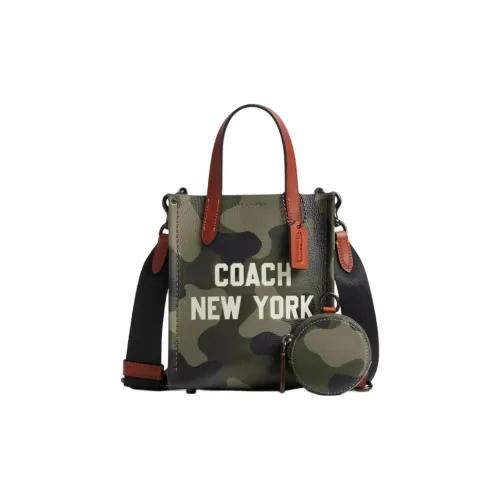 COACH Leather Shoulder Bag Crossbody Bag Handbag Men's Camouflage
