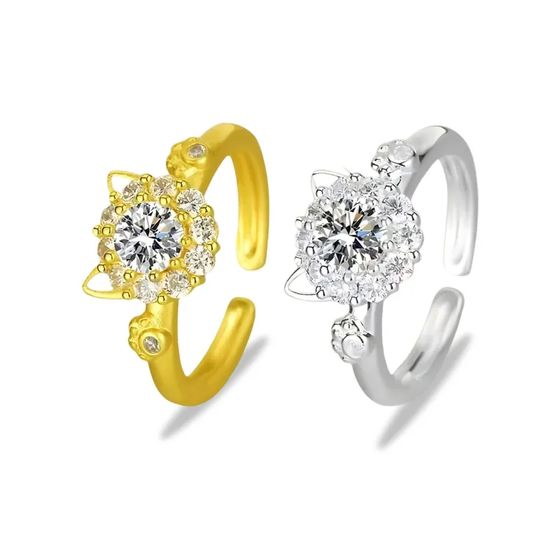 Shiban Alloy Zircon Rings Unisex-6