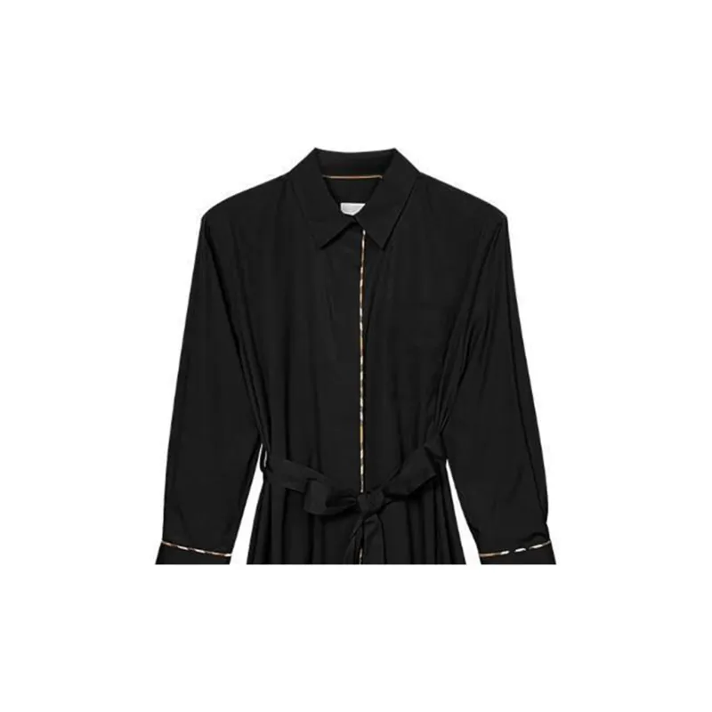 Burberry Long Sleeved Dresses Women's Black-2