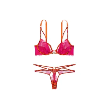 Victoria's Secret Underwear Set Women's Rose Red