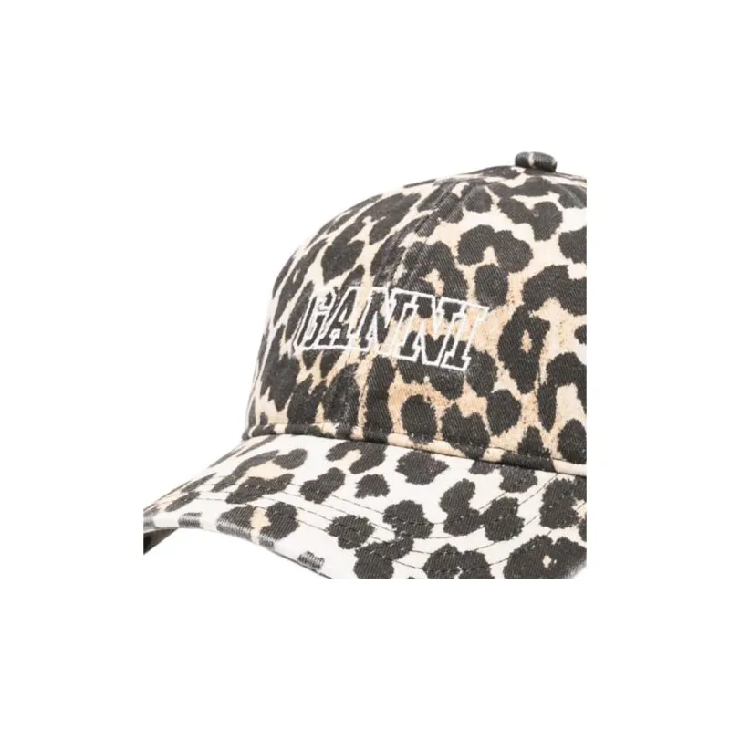 GANNI Leopard print Baseball Cap-2