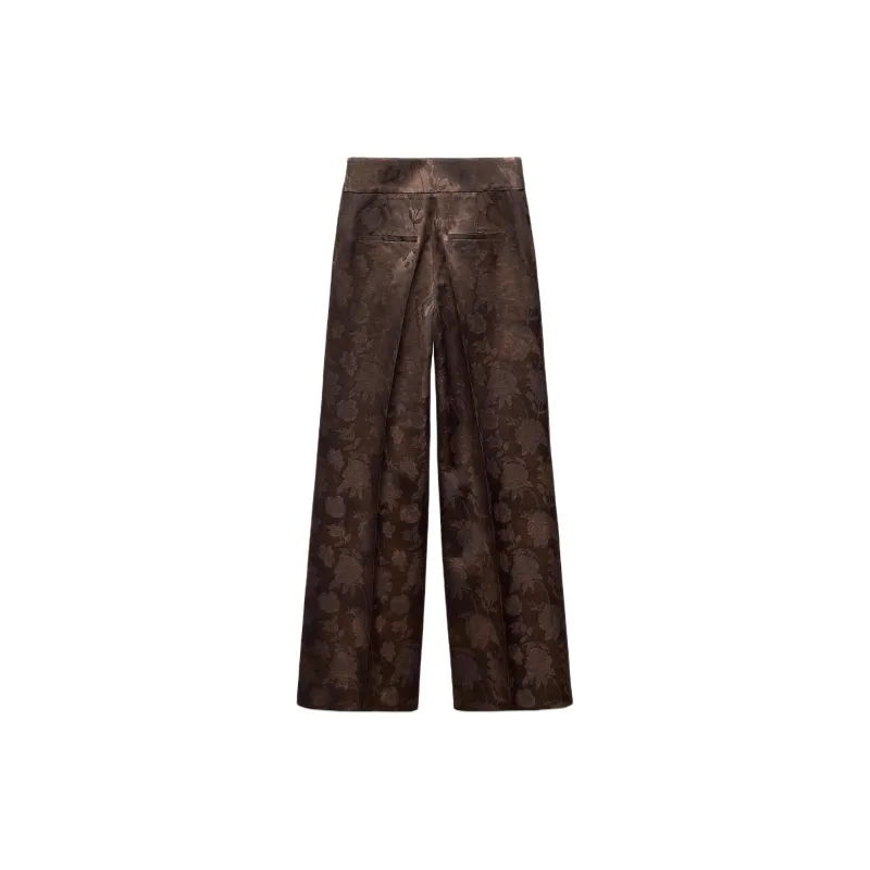 ZARA ZW Series Casual Pants Women's Brown-1