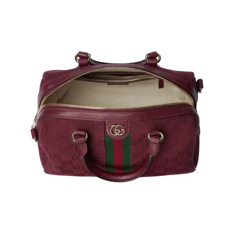 GUCCI Canvas Crossbody Handbags Small Size Unisex Red-4