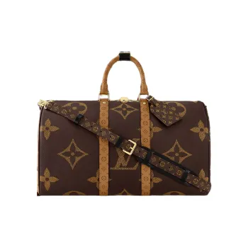 LOUIS VUITTON Keepall Bandoulière 45 Travel Bag Women's Brown