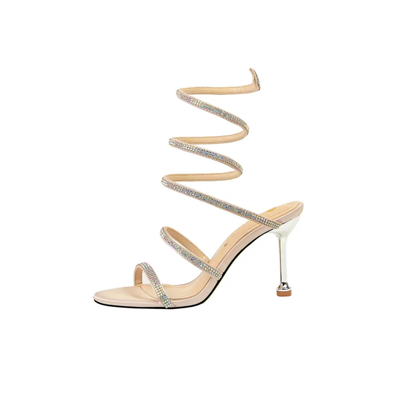 QITUMAUL Slim Heel High Heels 8cm Women's-10
