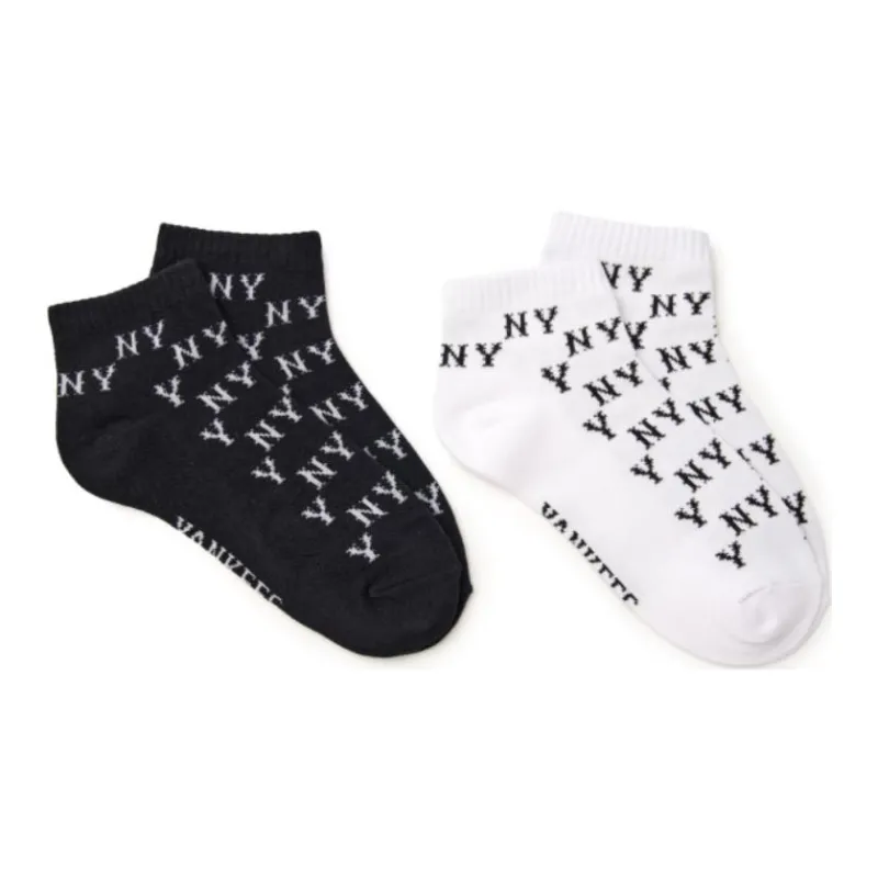 MLB New York Yankees Ankle Socks Unisex 2 Pack Black-1