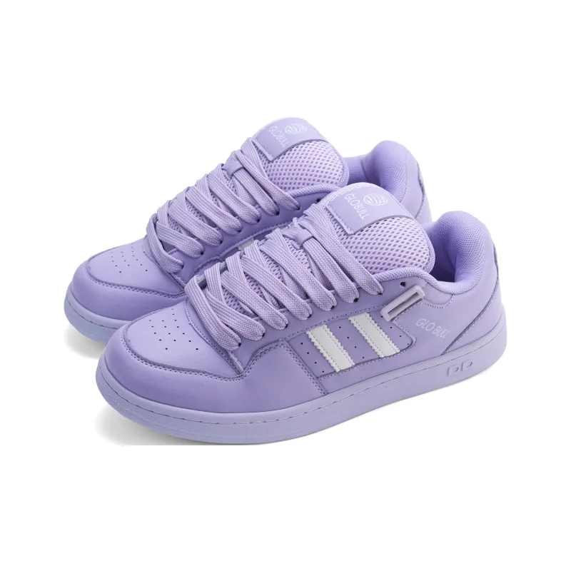 GLO BULL Skateboard Shoes Unisex Low Top Purple White-2