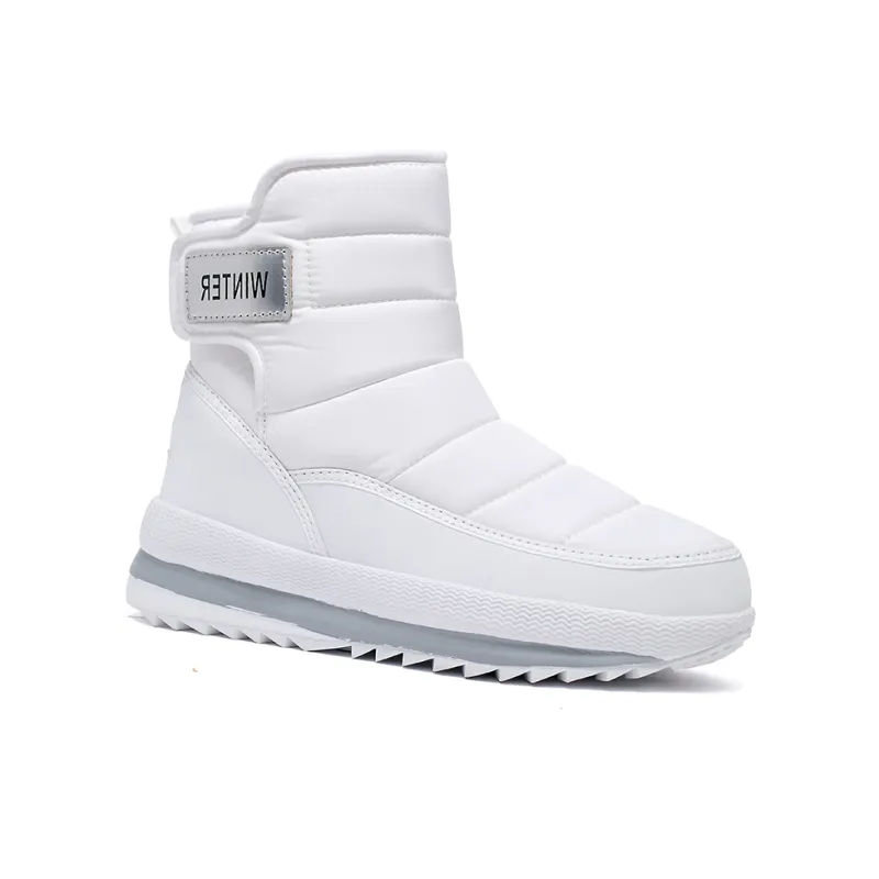 GNVA Warm Short Snow Boots Unisex White-3