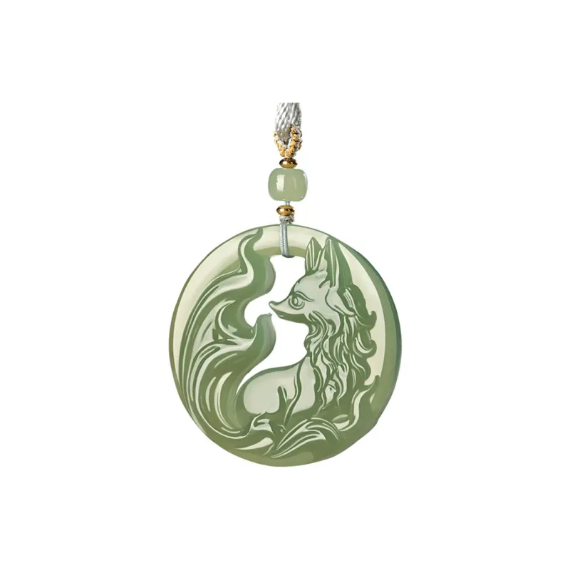 KUNYUYAO Hetian Jade Pendants White Jade Unisex-6