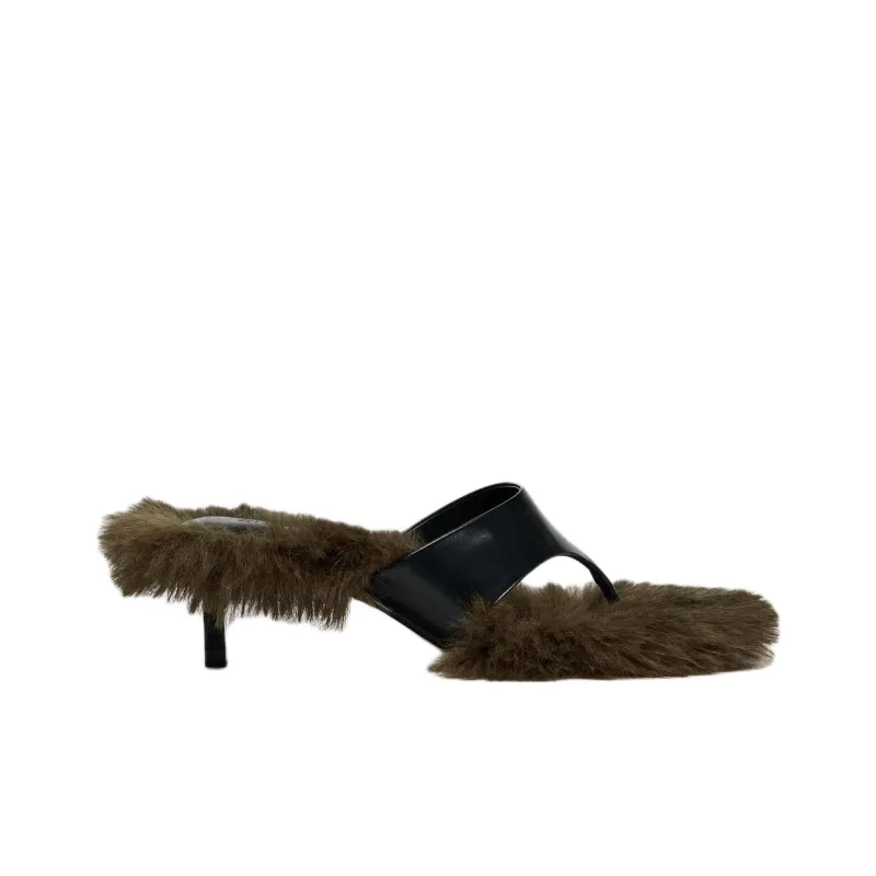ZARA LIMITED EDITION Abrasion Resistant Flip Flops Women's Black-1