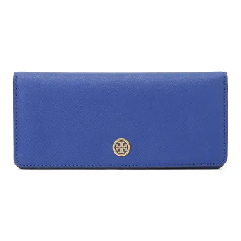 TORY BURCH Robinson Cow Leather Wallet Women's Marine Blue