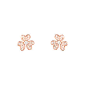Van Cleef & Arpels 18K Rose Gold Earrings Women's Rose Gold