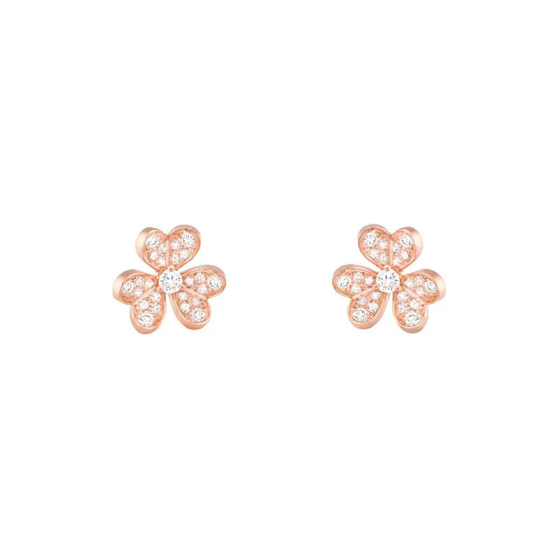Van Cleef & Arpels 18K Rose Gold Earrings Women's Rose Gold-0