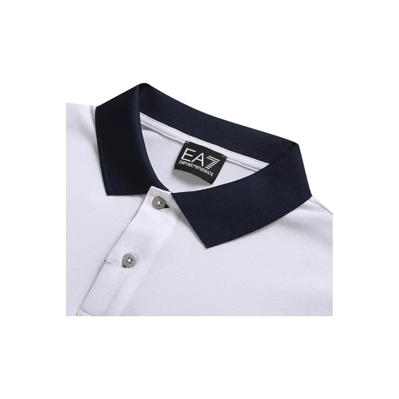 EMPORIO ARMANI EA7 SS22 Polo Shirt Men's White Back To School Season-5