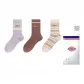 [3 Pack]Purple/Dark Coffee/Khaki Brown Stripes