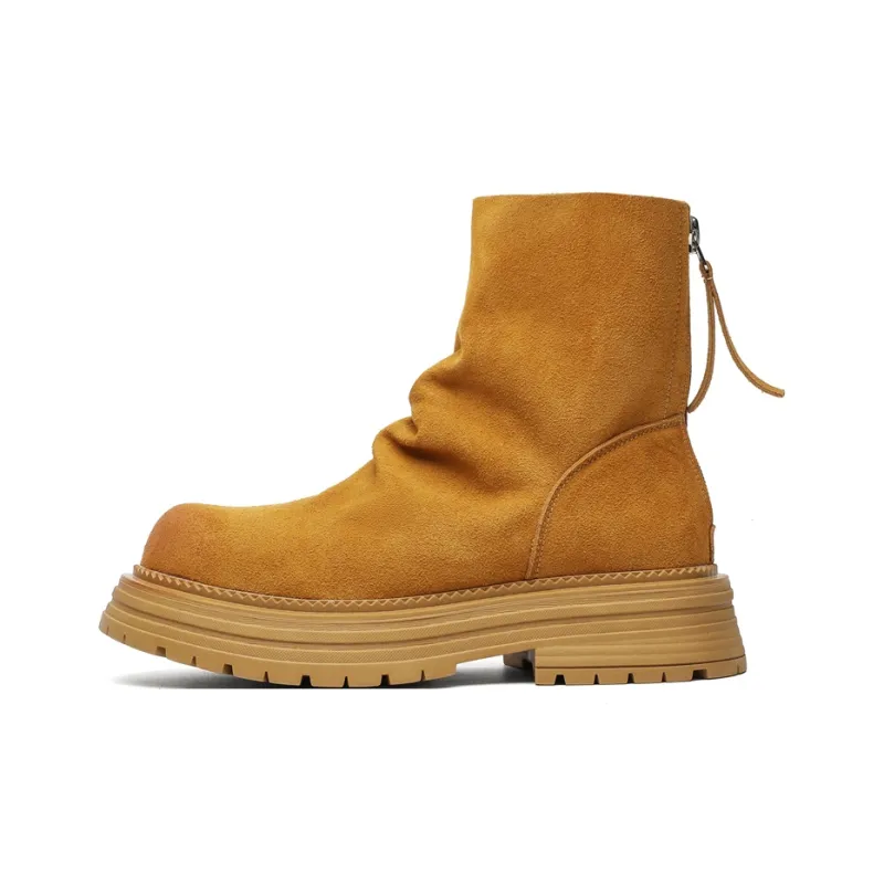 Chi Wolf Ankle Boots Unisex Black/Yellow/Green-7