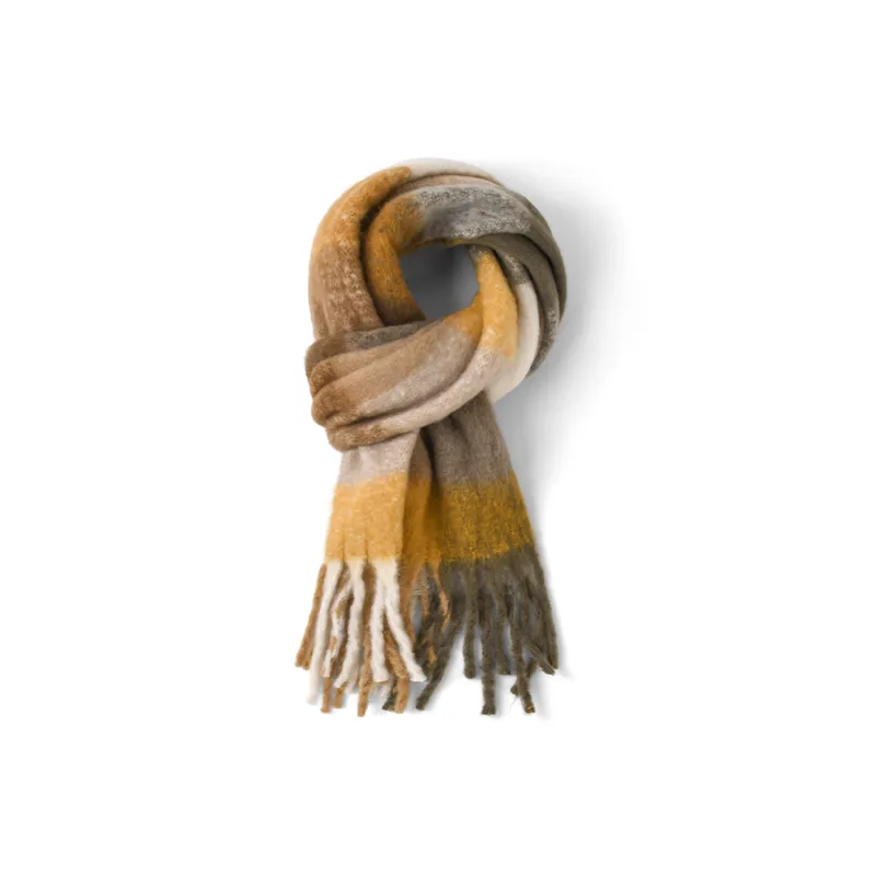 PLAN IN Knit Scarves Unisex-4