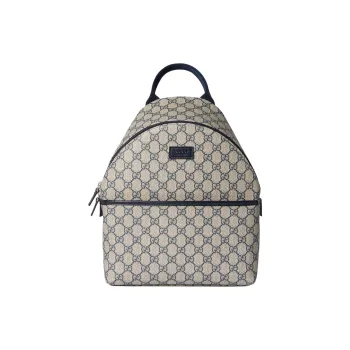 GUCCI GG Supreme Canvas Backpack Kids' Beige & Blue