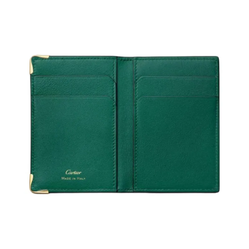 CARTIER Trinity Series Calfskin Card Holder Women's Green-2