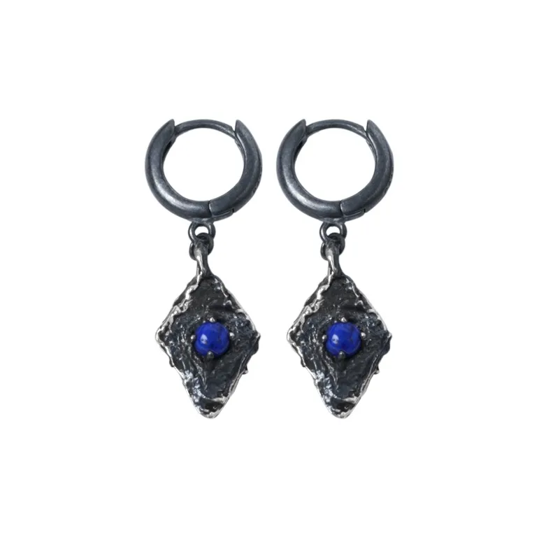 M.Wong 925 Sterling Silver Square Hoop Earrings Unisex-3