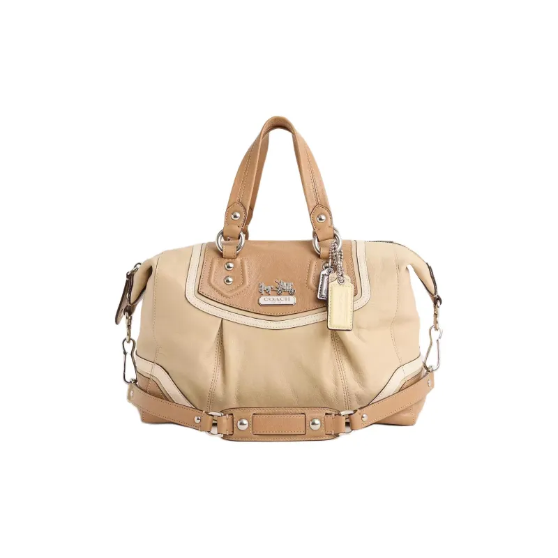 COACH AUDREY Leather One Shoulder Handbags Large Size Women's Camel With Mixed Oak And Fruit Colors-0