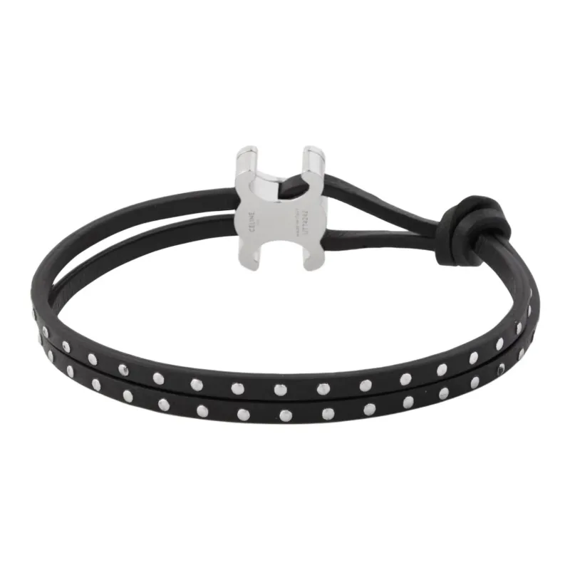 CELINE Bracelet In Brass With Rhodium Finish Triomphe Stud Clasp-1