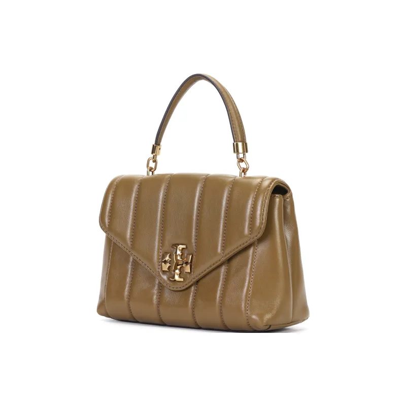 TORY BURCH Kira Leather Shoulder Bag, Crossbody Bag, Handbag Small Size Women's Brown-2