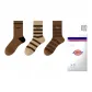 [3 Pack]Light Brown/Dark Coffee/Khaki Brown Stripes