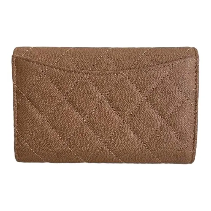 CHANEL Classic Medium Flap Wallet Caramel AP0232-1