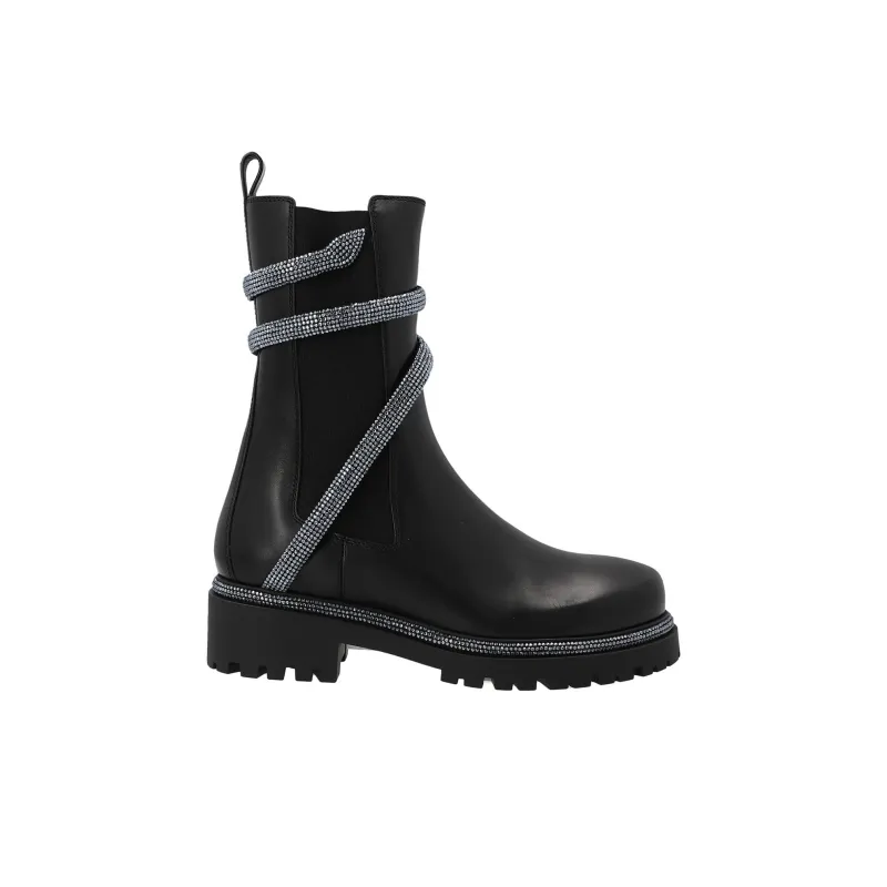 RENE CAOVILLA Cleo Short Chelsea Boots Women's Black-1