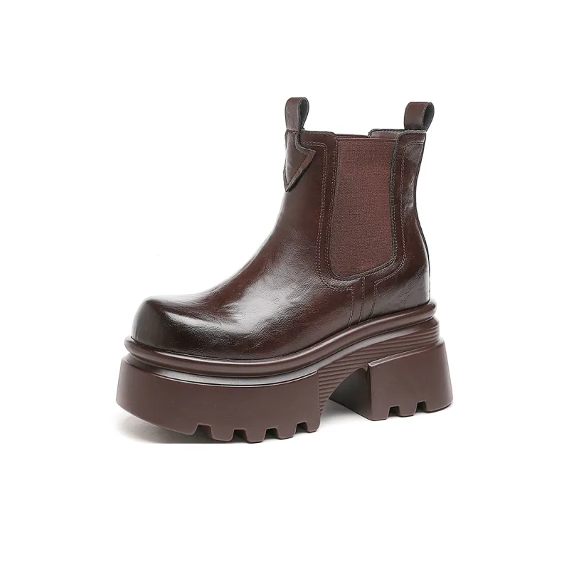 CARDANRO Small sized Sky Vegetables Short Chelsea Boots Women's-6