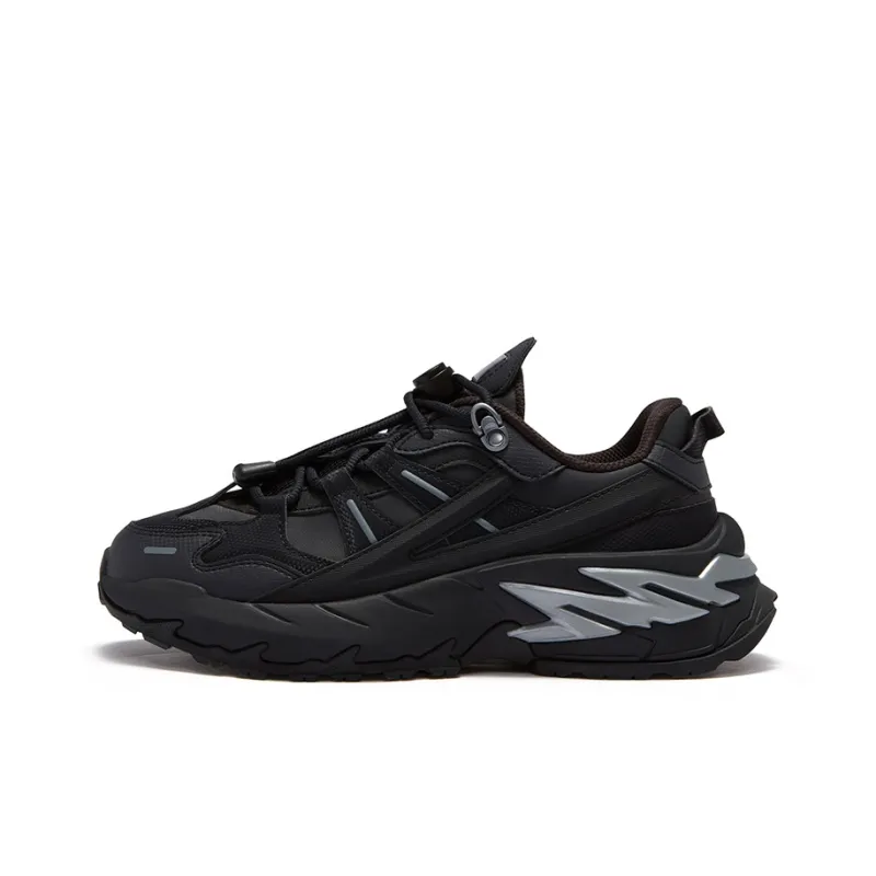 FILA FUSION COMET Xingji Wear-Resistant Low-Top Casual Shoes Women's Black-0