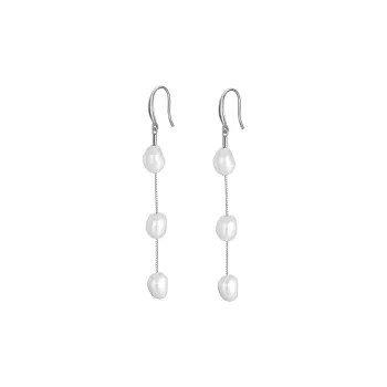 ZHENZHUAOMI Freshwater Pearl Drop Earrings Women's
