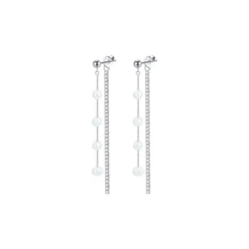 ZHENZHUAOMI Freshwater Pearl Drop Earrings Women's