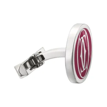 CARTIER Palladium-Plated Sterling Silver Cufflinks Men's Silver