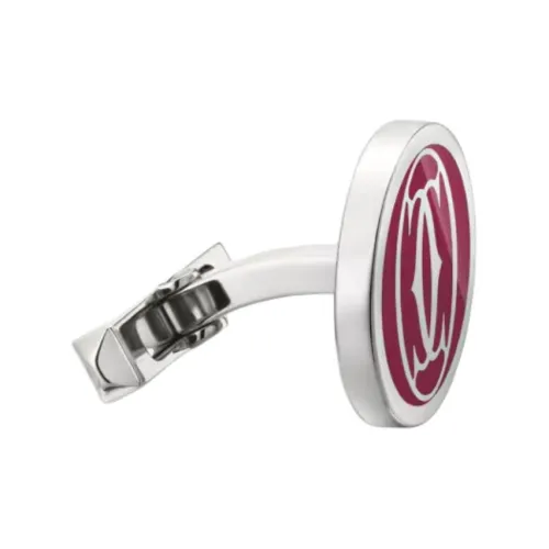 CARTIER Palladium-Plated Sterling Silver Cufflinks Men's Silver