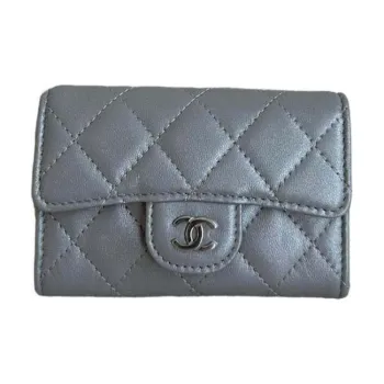CHANEL Classic Card Holder Silver AP0214