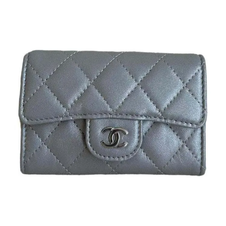 CHANEL Classic Card Holder Silver AP0214-0