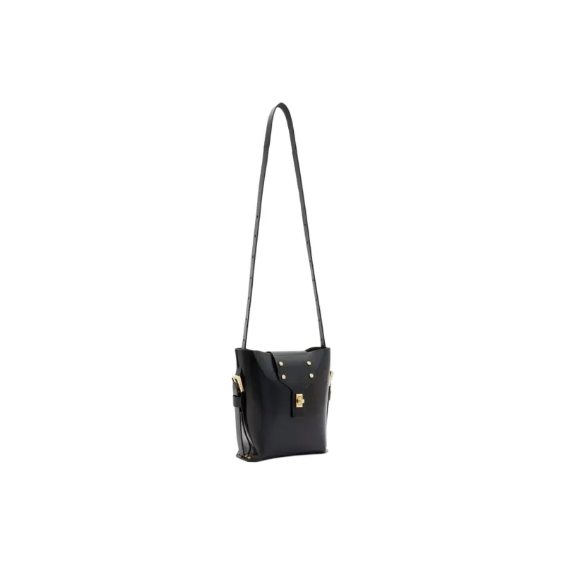 ALLSAINTS Cow Leather Bucket Bags Shoulder Bags Women's Black-1