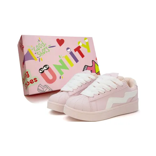 UNIITY Warm Lightweight Breathable Height Increasing Low Top Skateboard Shoes Women's Cherry Blossom Pink