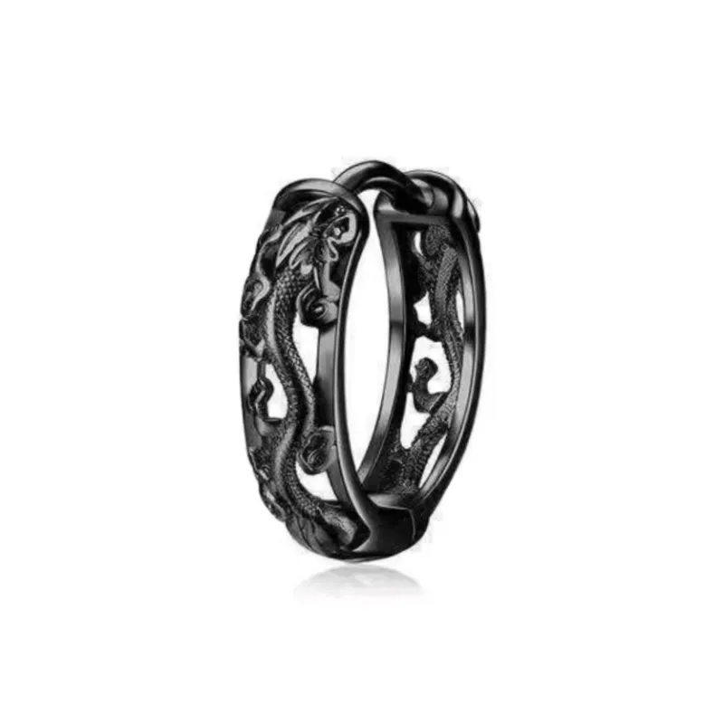 GUDUD Titanium Steel Earrings Unisex Silver-7