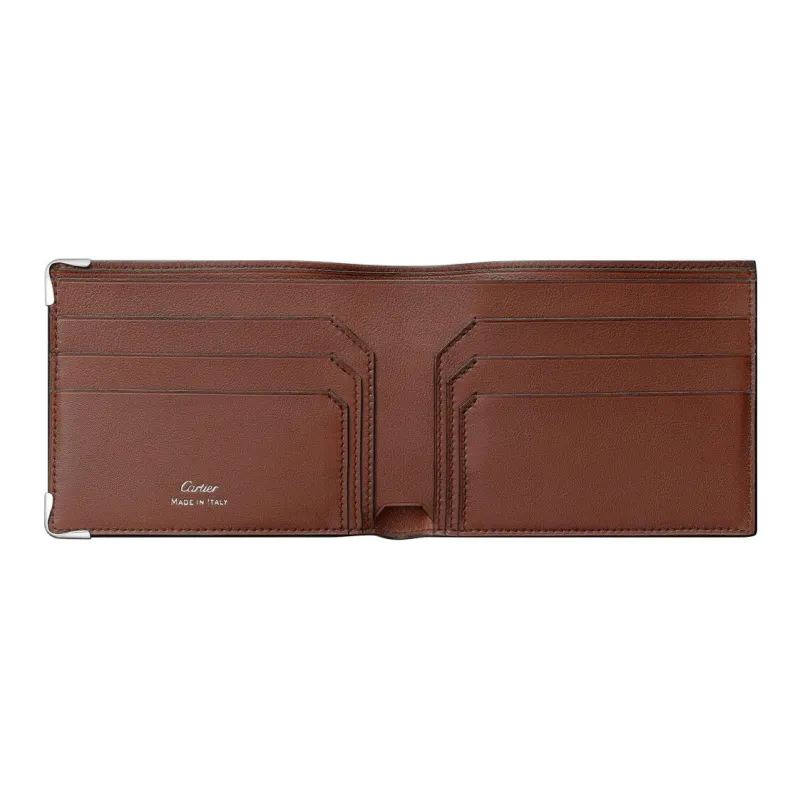 CARTIER Calfskin Wallet Women's Brown-2