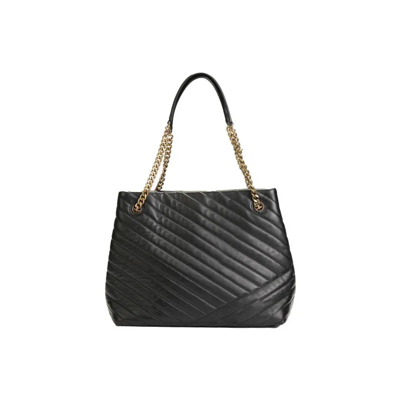 TORY BURCH Kira Nappa Leather Tote Bag Shopping Bag Handbag Regular Women's Black-2