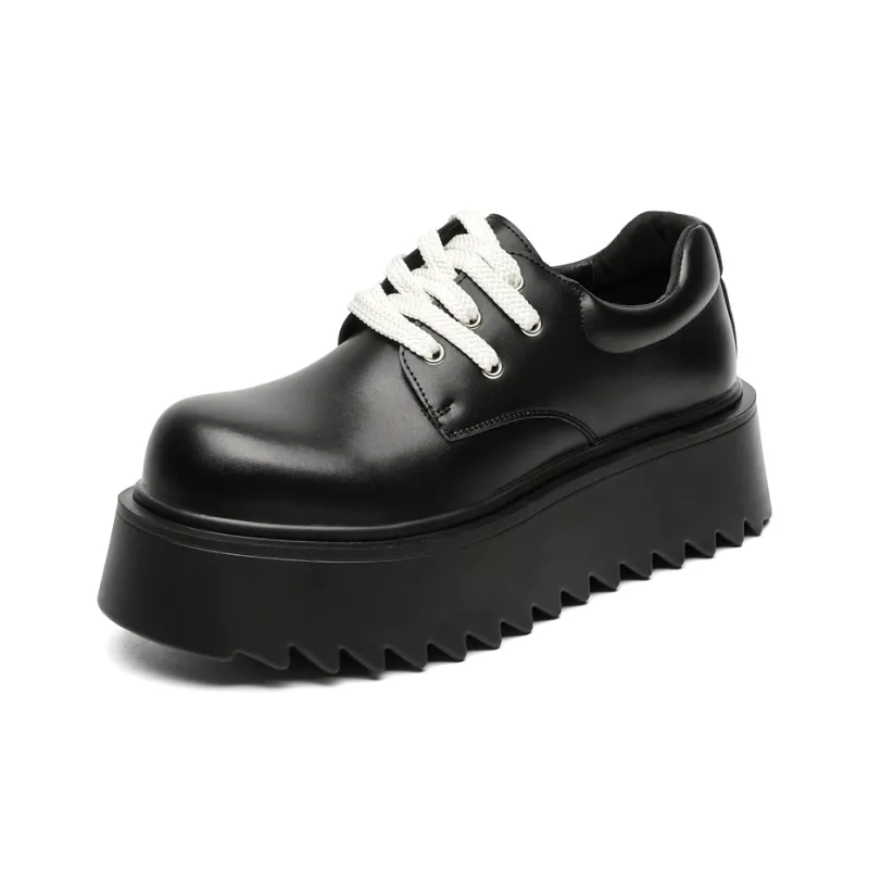 Fire Flying Fish Anti Slip And Wear Resistant Height Increasing Low Top Casual Shoes Men's Black-1