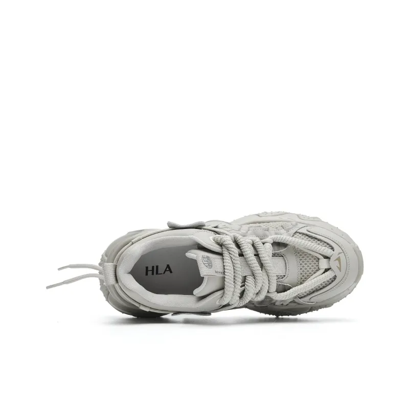 HLA The Mountain Is Not In The High Series Low Top Chunky Sneakers Men's Gray-2