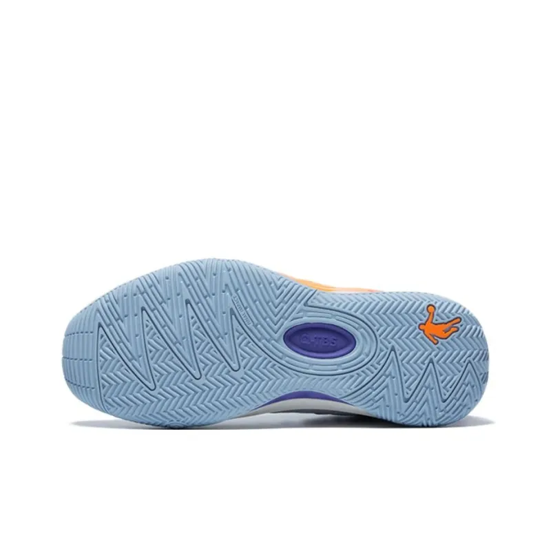QIAODAN Poisonous Fangs Lite Anti Slip Wear Resistant Low Top Basketball Shoes Men's Jordan White Phantom Purple-4