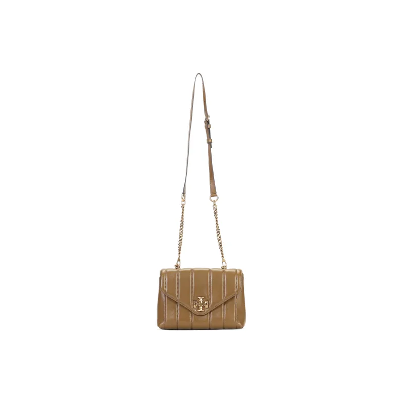 TORY BURCH Kira Leather Shoulder Bag, Crossbody Bag, Handbag Small Size Women's Brown-0