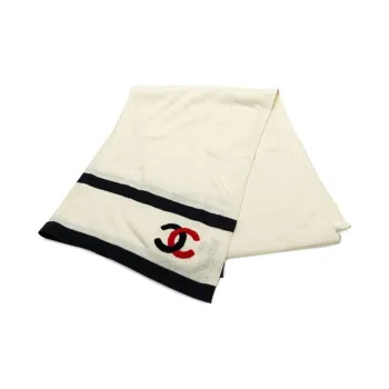 CHANEL 2010 Cc Cotton Scarf Scarves