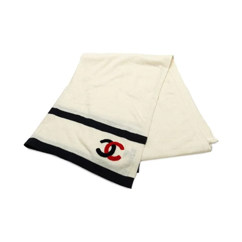 CHANEL 2010 Cc Cotton Scarf Scarves-0