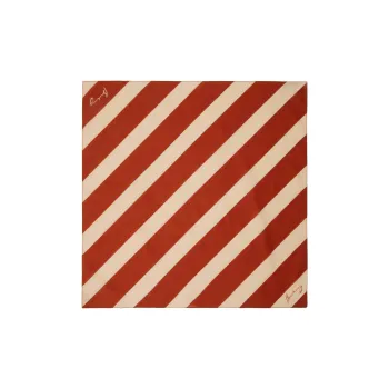 Burberry Cotton Bali Yarn Silk Scarves Unisex Orange/Beige